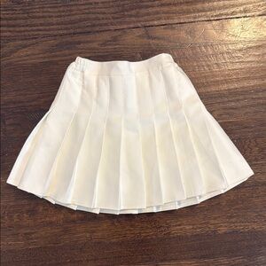 White Pleated Skirt